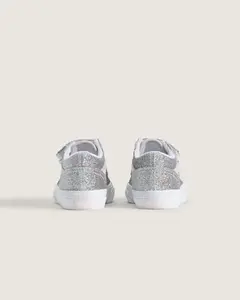 OLD SKOL V GLITTER SILVER PELLE PETAL - balihai