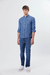 LS DENIM SLIM SHIRT W/PKT PENGUIN - Jean Pierre