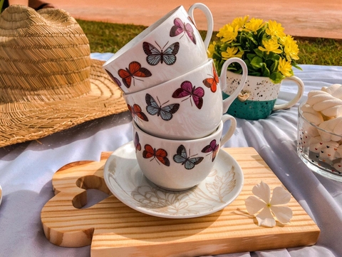 Xícara de chá Borboletas