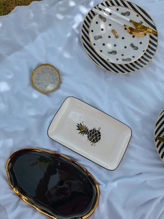 Bandeja branca abacaxi