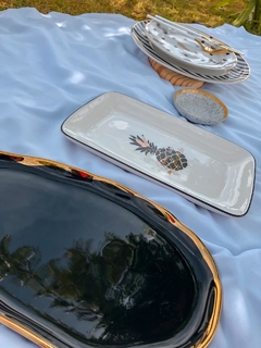 Bandeja oval preta - loja online