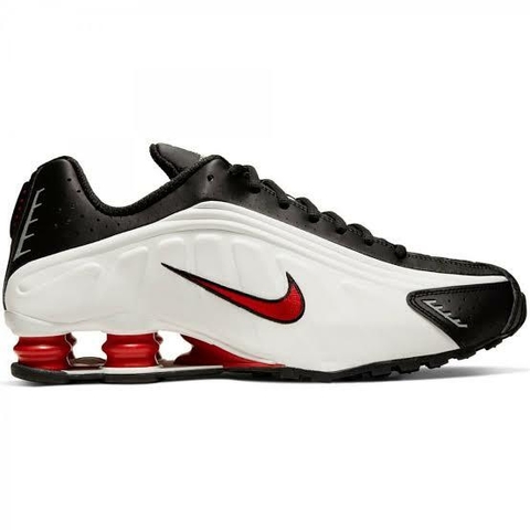 NIKE SHOX R4-Branco/Vermelho/Preto