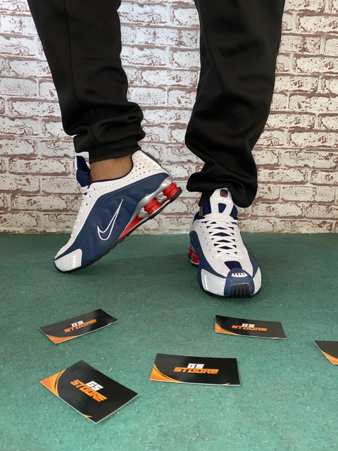 NIKE SHOX R4-BRANCO/AZUL