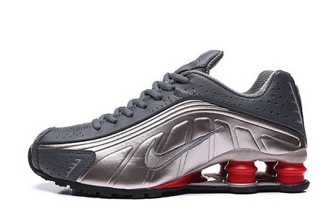 NIKE SHOX R4-CINZA/VERMELHO