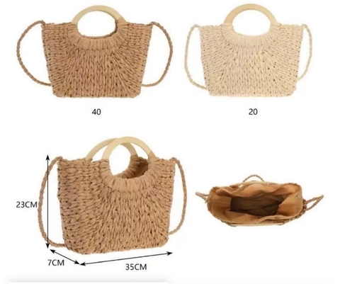 BOLSA PALHA TRAMA LARGA