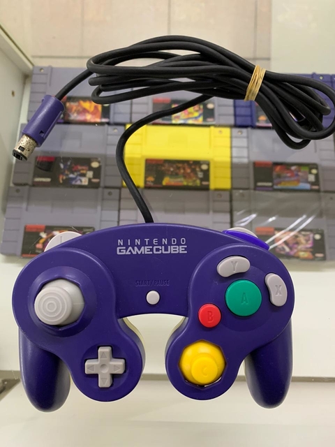 Controle Gamecube azul e transparente