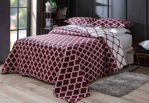 Cobreleito Casal 3 Peças Patchwork London Rozac 2,20m x 2,40m