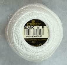 Linha para Bordado DMC Perle 8 COR BLANC