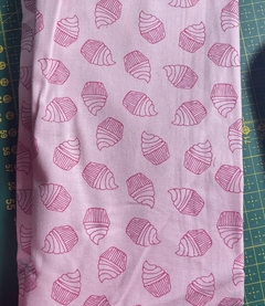 Retalho Tricoline Mini Cupcakes Rosa – 150x50cm - comprar online