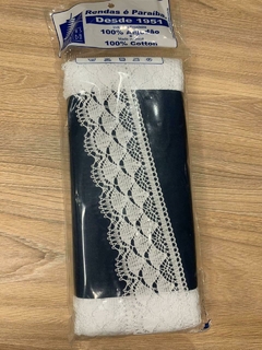 Renda de algodão BRANCO Paraíba ref. 456476 4,3cm c/ 20 m