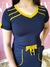 VT381 Vestido Feminino Viscose Moletinho Preto e Dourado Donatela - Viatelly 