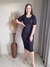 VT400 ​​Vestido Feminino Malha Canelada Cida Preto - comprar online