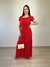 VT402 ​​​Vestido Feminino Viscolinho Suelen Vermelho - Viatelly 