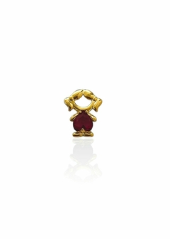 Pingente Menina Zircônia Rosa - comprar online