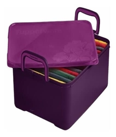 TUPPERWARE CAIXA ORGANIZADORA 10 LITROS ROXA