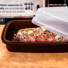 TUPPERWARE CAIXA BOM SABOR 2,25 LITROS MARROM na internet