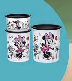 TUPPERWARE KIT MINNIE PRIMAVERA 3 PEÇAS
