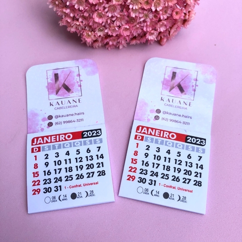 Mini Calendário 2023 - Personalizado