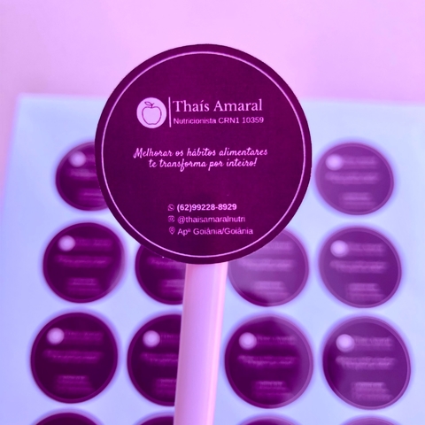 Adesivo Redondo - 4x4cm