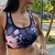 Top Deportivo Lycra With Me Negro Floreada - comprar online