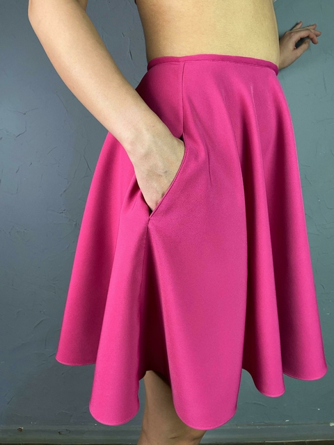 SAIA ROSA COM BOLSO - OUTLET - comprar online