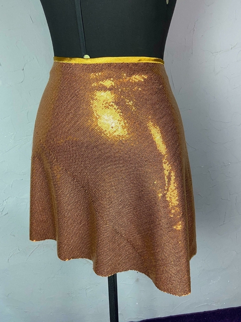 SAIA DE PAETÊ DOURADO - OUTLET - comprar online