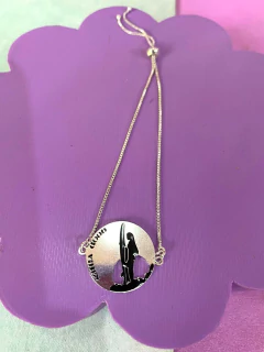 Pulseira Ajustável Good Vibes Banhada a Prata na internet