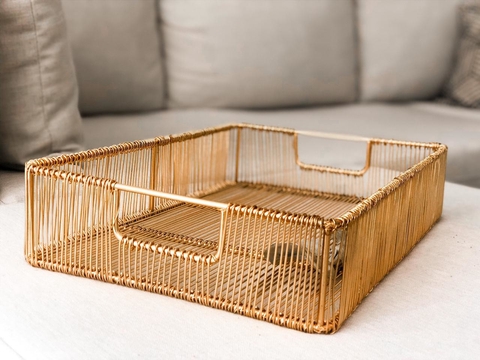 Bandeja Gold - 26x38x8 cm