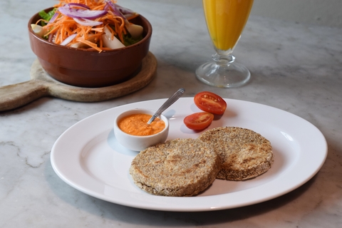 Medallones de lentejas con guarnición