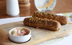 Chorizos Vegetales con guarnición