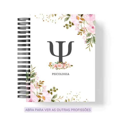 Caderno A5 - Profissões Floral