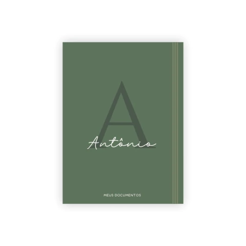 Porta Documentos - Inicial Verde Musgo - comprar online