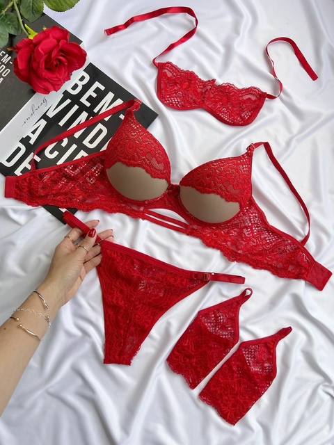 Conjunto Amor Perfeito P | Vermelho/nude