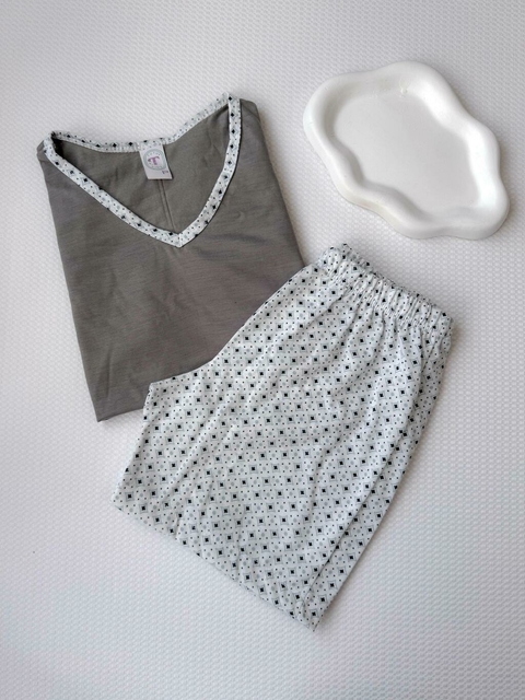 Pijama Infantil P | Cinza