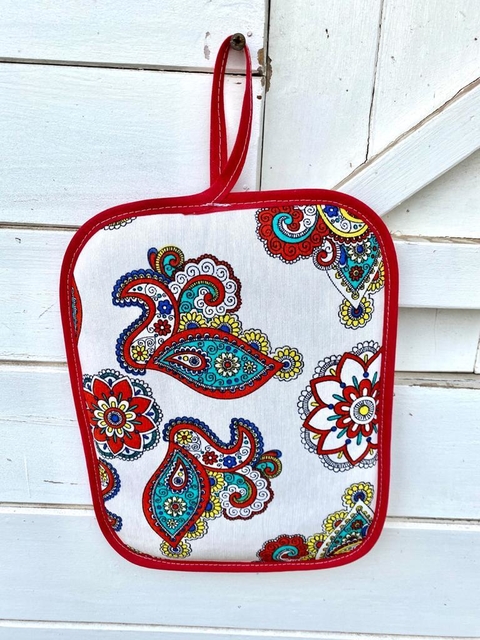 Agarradera rectangular blanca