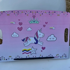Bandeja con almohadón Unicornio