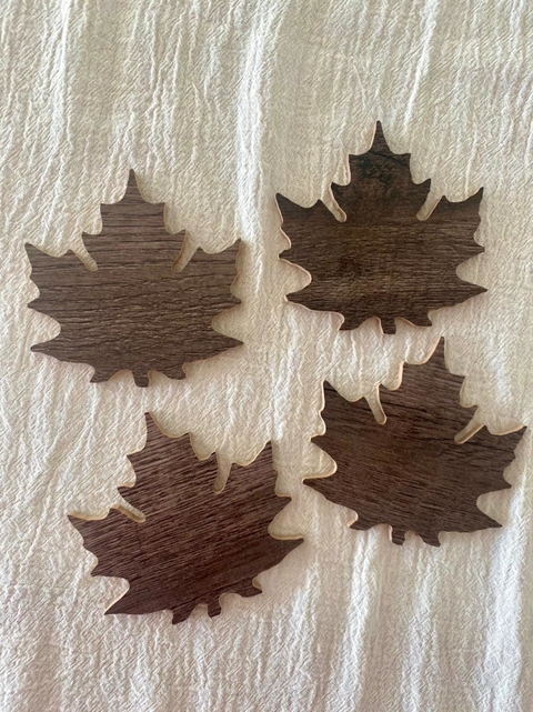 Posavaso o vela hoja Canadax4