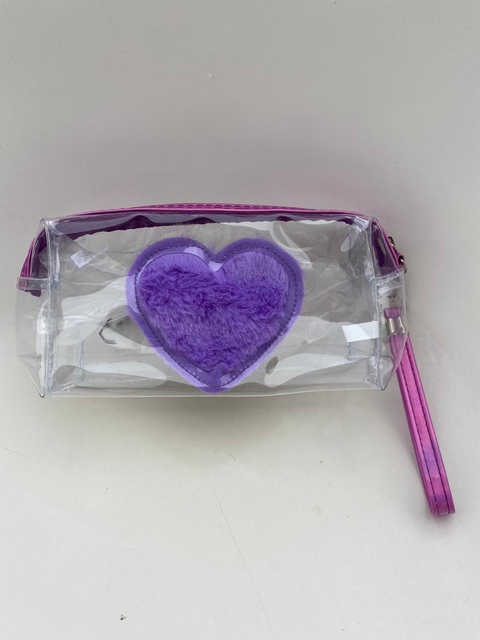 Cartuchera corazón violeta
