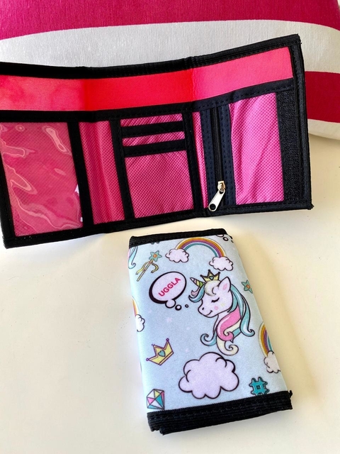 Billetera neoprene arcoiris celeste