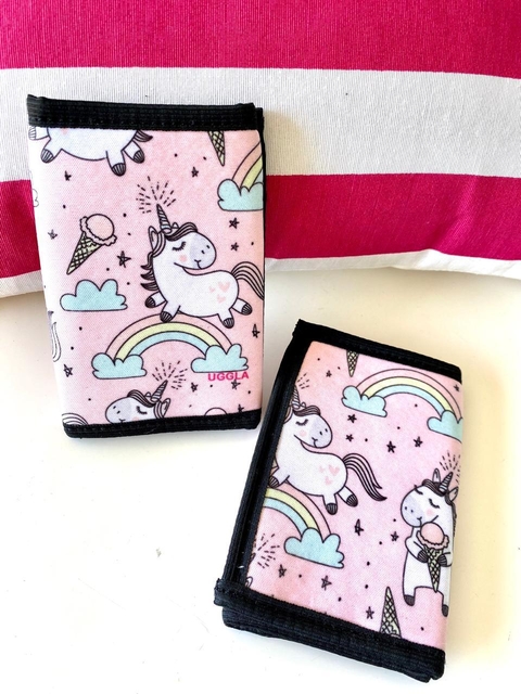 Billetera neoprene arcoiris rosa