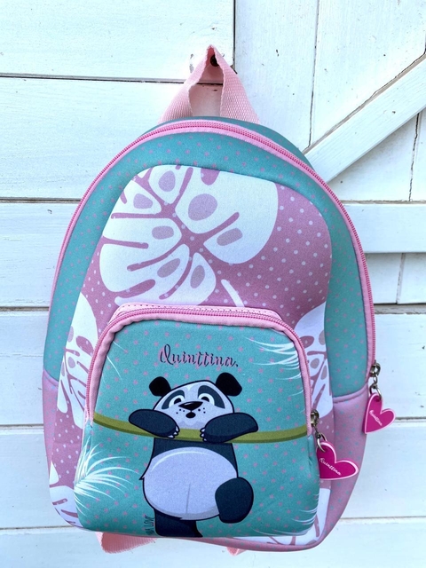 Mochila con cierre Quinttina rosa panda