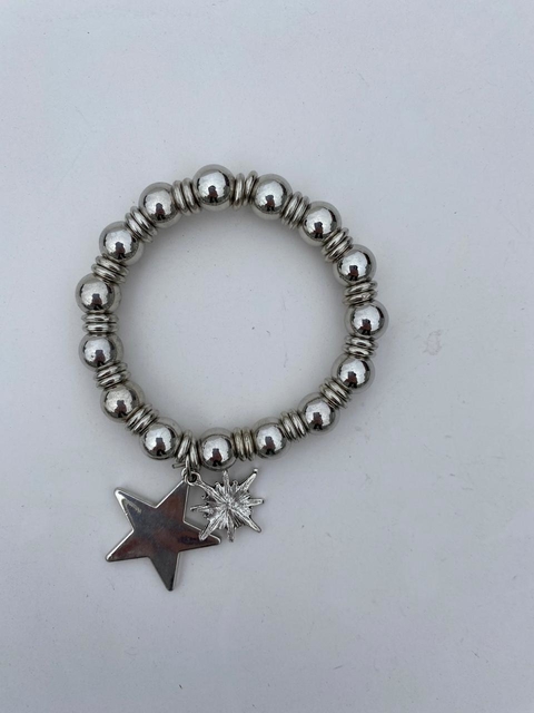 Pulsera plateada estrella