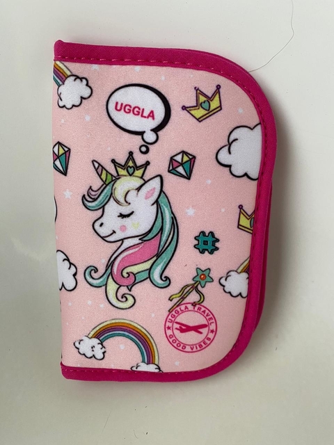 Funda para pasaporte rosa
