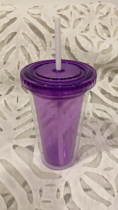 Vaso color con sorbete - comprar online