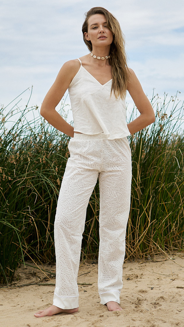 Conjunto De Musculosa Y Pantalon De Broderie thumbnail 2