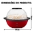 Pipoqueira Elétrica Sem Óleo Redonda 1.000W 220V Vermelha - Up Home - FGM Shop