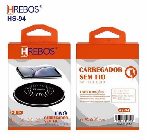Carregador Sem Fio por Indução Hrebos HS94