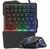 Kit Gamer Teclado Semi Mecânico Hand Single + Mouse 3.200dpi Led Rgb