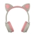 ​Fone de Ouvido Bluetooth Orelha de Gato Brilhante com Microfone Interno + Entrada Sd Cinza com Rosa - comprar online