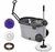 Mop com Alça Balde Rodinhas Centrifuga Inox Balde 16L Cabo Gigante 1,60m com 3 Refis